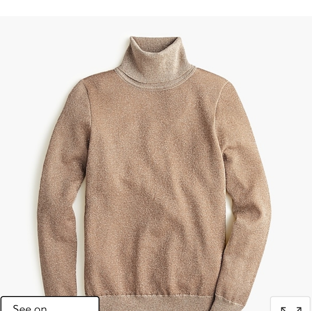 J Crew Gold Turtleneck Sweater
